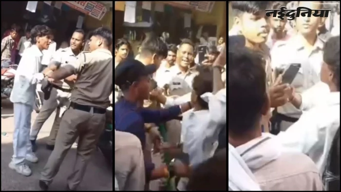रतलाम में पुलिसकर्मी को युवक ने जड़ा थप्पड़, चेकिंग में मिला चाकू तो कॉन्स्टेबल पर उठाया हाथ, वीडियो वायरल
