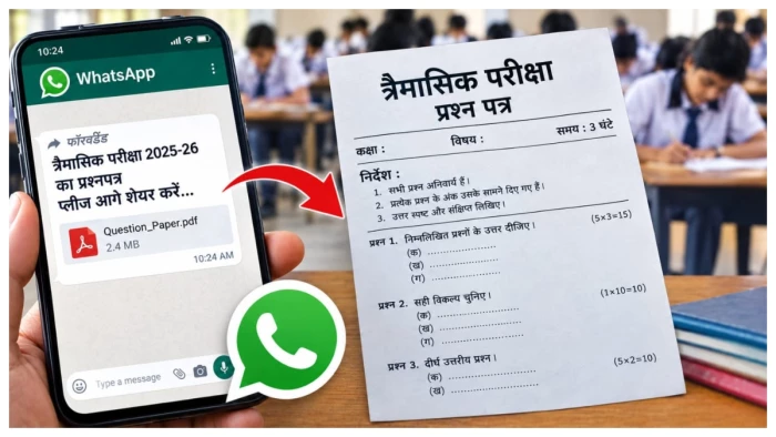 वाट्सएप पर पहुंचा त्रैमासिक परीक्षा का प्रश्नपत्र, छत्तीसगढ़ के शिक्षा विभाग की गोपनीयता और व्यवस्थाओं पर उठे गंभीर सवाल