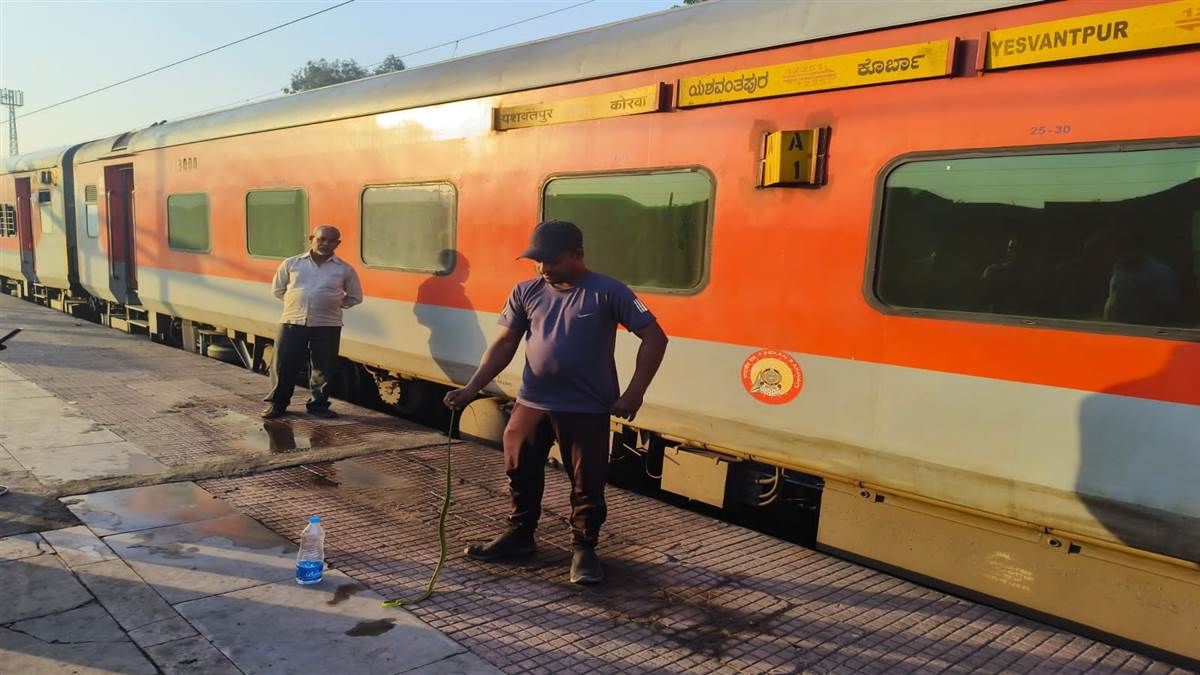 Korba Wildlife News कर्नाटक से यशवंतपुर एक्सप्रेस में कोरबा पहुंचा