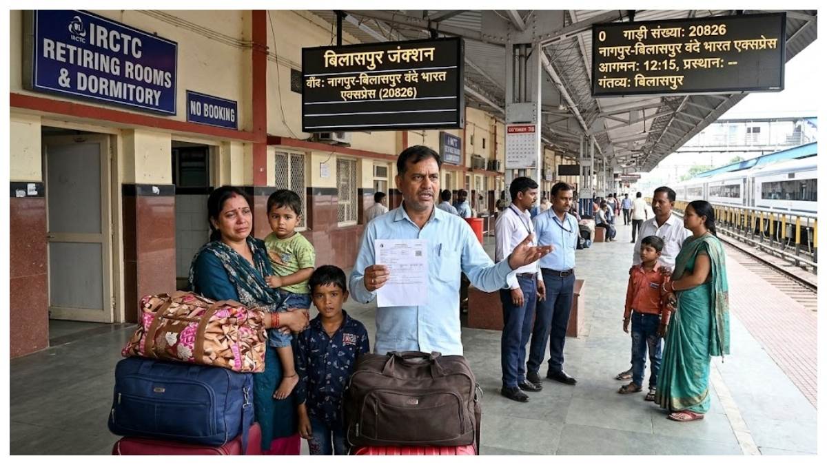 बिलासपुर रेलवे स्टेशन पर बड़ी लापरवाही, बुक किया हुआ रिटायरिंग रूम देने से किया इनकार, परिवार सहित भटकता रहा नागपुर का यात्री