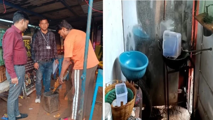 खैरागढ़ में होटल पर छापा, फ्रीजर मिला बंद, मिठाई खराब होने की आशंका; 5 किलो जलेबी नष्ट करवाई