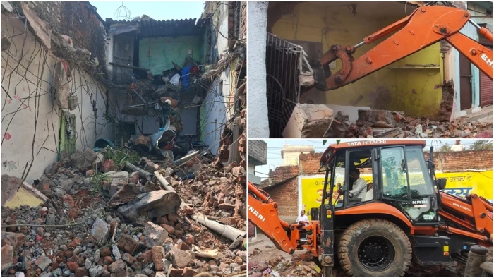 राजनांदगांव में गो हत्या के आरोपी के घर चला बुलडोजर, कोई कुछ समझता इसके पहले शुरू किया एक्शन