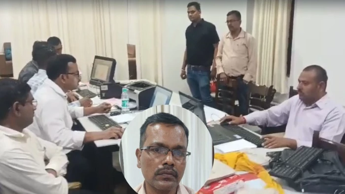 सीधी कलेक्ट्रेट में लोकायुक्त का शिकंजा, 40 हजार रुपये रिश्वत लेते बाबू धराया