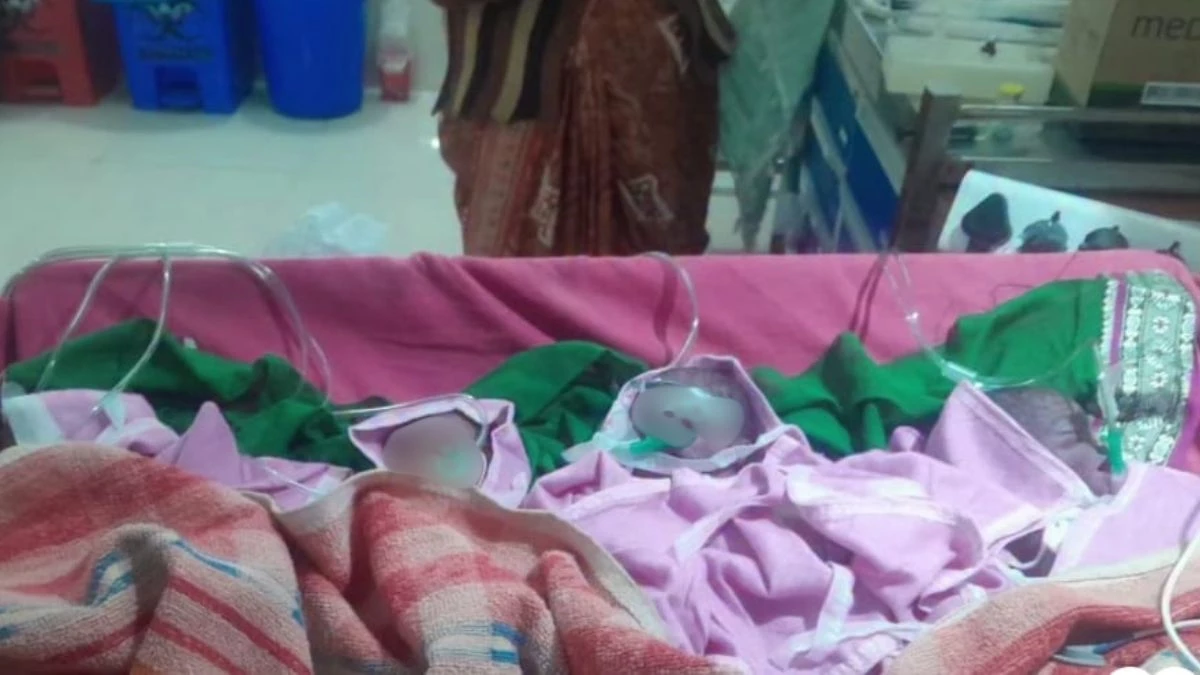 MP के छिंदवाड़ा में महिला ने एक साथ चार बच्चों को दिया जन्म, जिला अस्पताल में बेटे की हालत गंभीर, तीनों बेटियां सुरक्षित