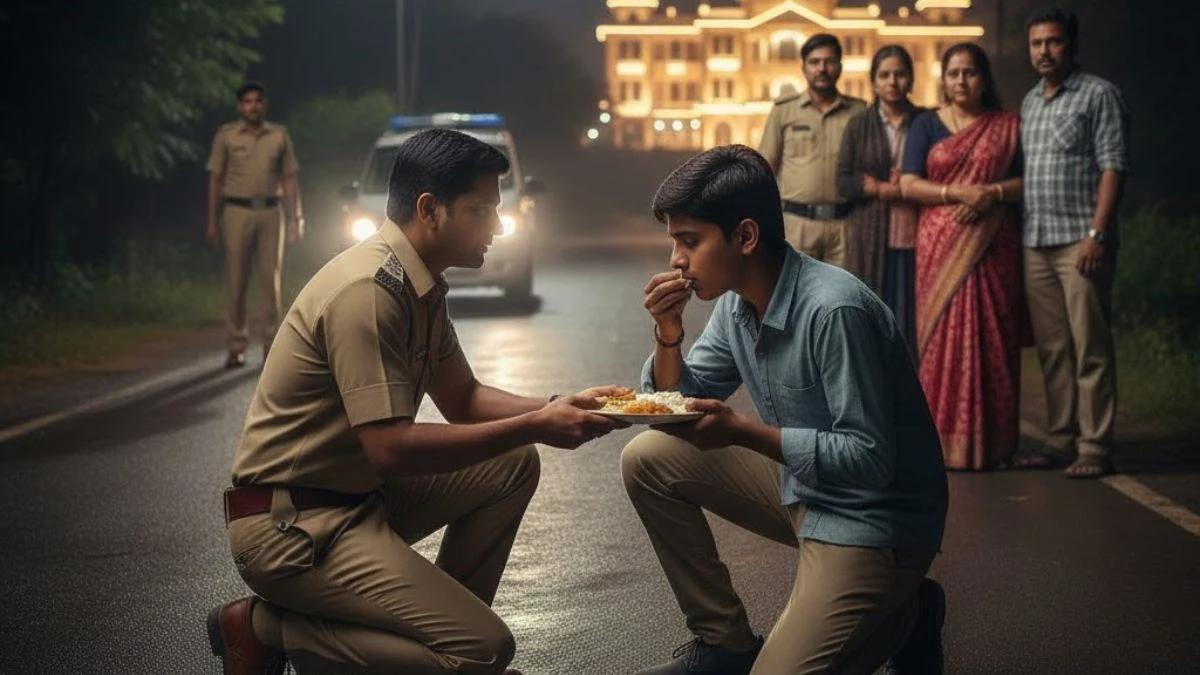 डांट से नाराज होकर घर छोड़ गया था छात्र, पुलिस ने ढूंढकर पहले खिलाया खाना, फिर परिवार से मिलाया