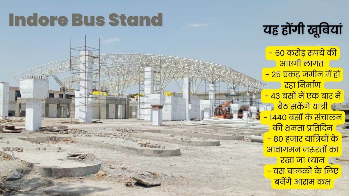 Indore Bus Stand जुलाई तक बनेगा सबसे बड़ा बस स्टैंड, होगी एयरपोर्ट Chartered Bus Stand Indore