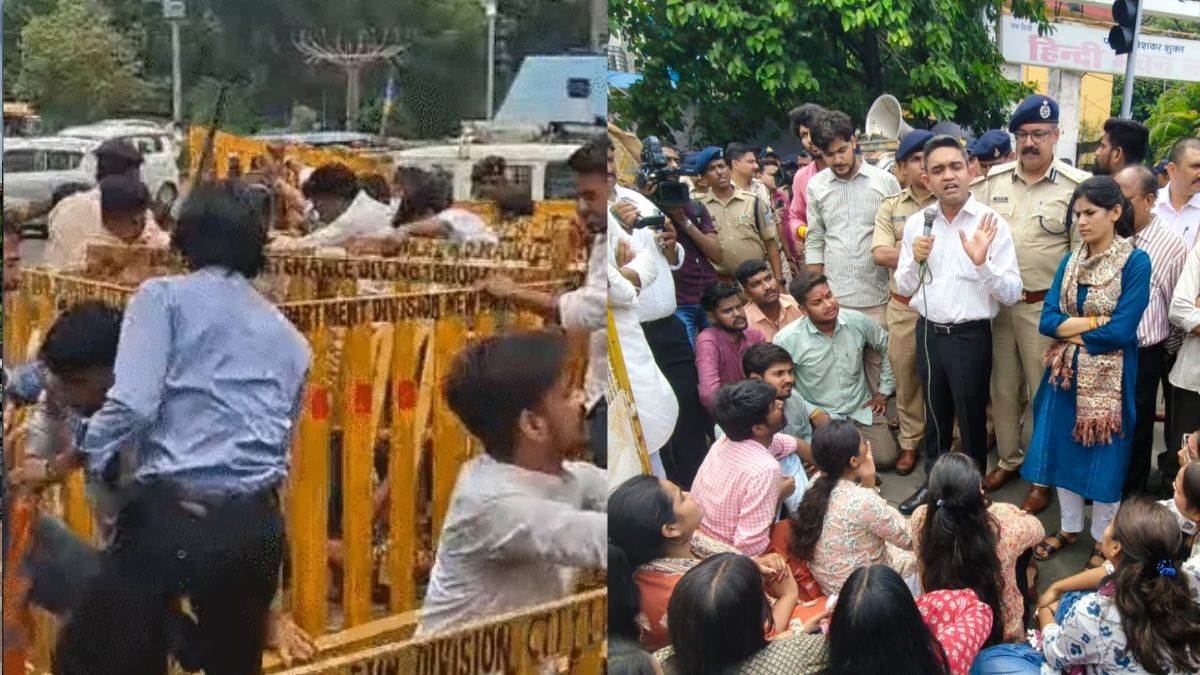 भोपाल में भाजपा सरकार के खिलाफ सड़क पर उतरी ABVP, MLB कॉलेज के पास से शराब दुकान को हटाने की मांग