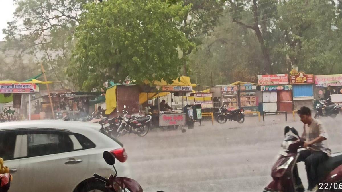 खंडवा में तूफान के साथ आई बारिश ने मचाया कोहराम, बिजली के तारों पर गिरे पेड़, हुआ ब्लैक आउट
