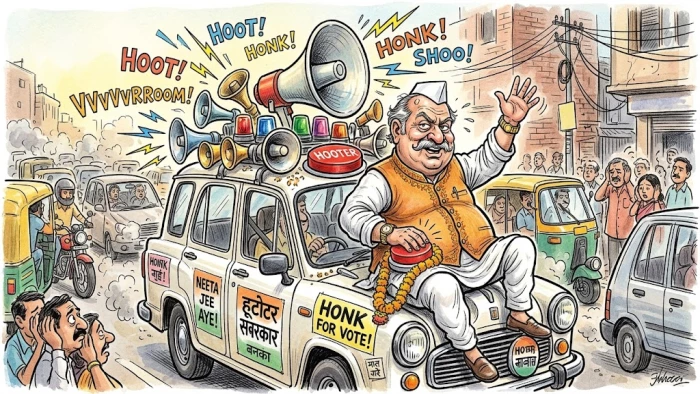 भोपाल से अधिक इंदौर में हूटर बजाकर वीआईपी बनने का शौक, ढाई साल में 1 हजार से अधिक चालान