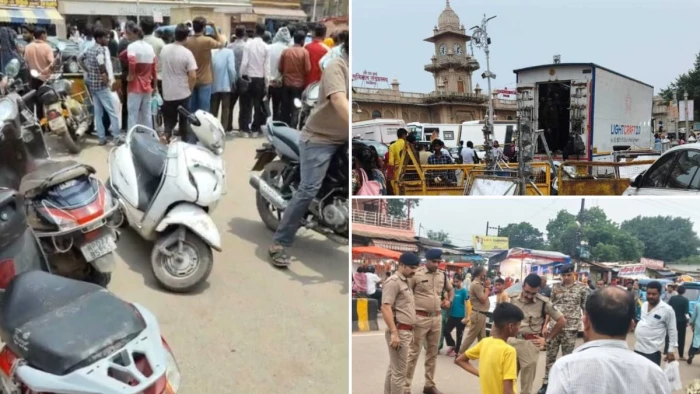 ग्वालियर के महाराज बाड़ा में रक्षाबंधन से पहले उमड़ी भीड़, शूटिंग और फुटपाथियों के कब्जे से दिनभर रहा जाम