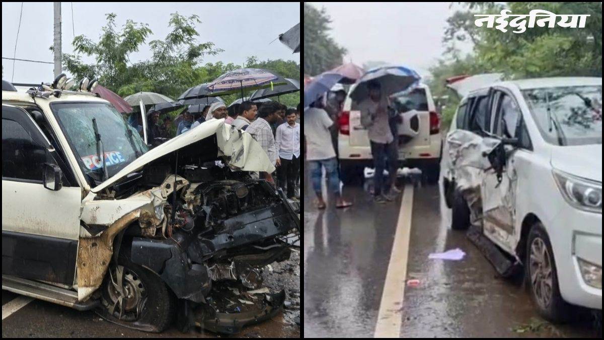 छत्तीसगढ़ के मंत्री केदार कश्यप का काफिला हादसे का शिकार, अनियंत्रित स्कॉर्पियो ने मारी टक्कर, एक महिला सहित 5 घायल