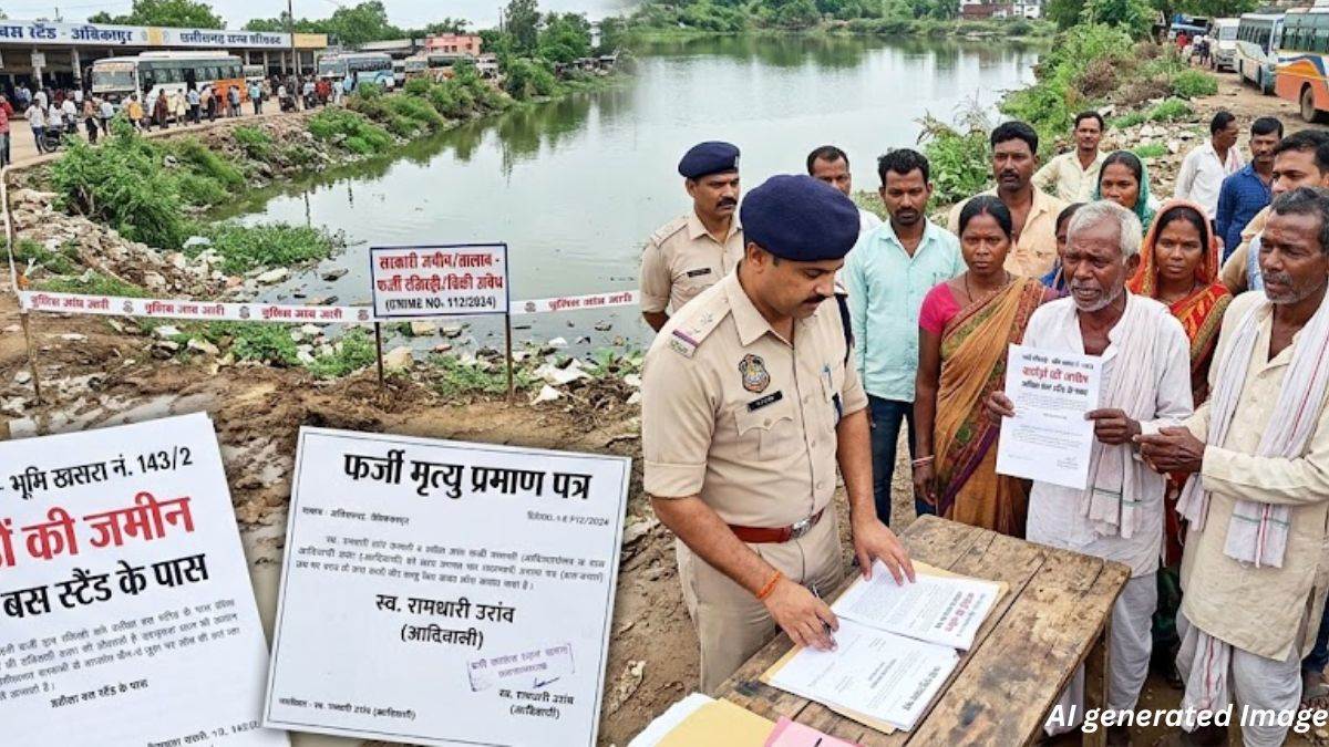 अंबिकापुर में प्रतीक्षा बस स्टैंड से लगी करोड़ों की तालाब की जमीन की फर्जी रजिस्ट्री, फर्जी मृत्यु प्रमाण पत्र बनाकर आदिवासी की जमीन बेची