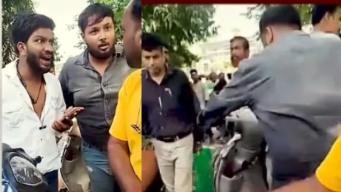 जबलपुर के मेडिकल काॅलेज में स्टेंड संचालक ने दंपती को बेल्ट से मारा, वायरल वीडियो से हड़कंप
