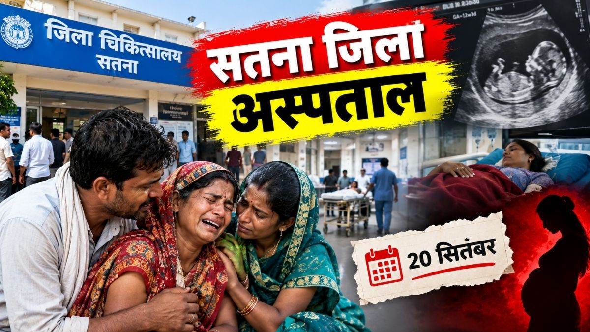 अब सतना का जिला अस्पताल चर्चा में, 20 सितंबर को ही गर्भ में बच्चे की मौत, प्रसव के लिए गिड़गिड़ा रहे स्वजन