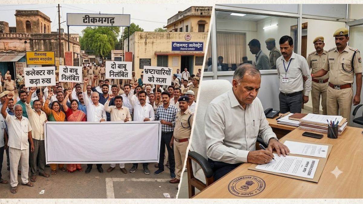 टीकमगढ़ में भ्रष्टाचार पर वार, दो तहसीलों के बाबू रिश्वतखोरी को लेकर निलंबित,...