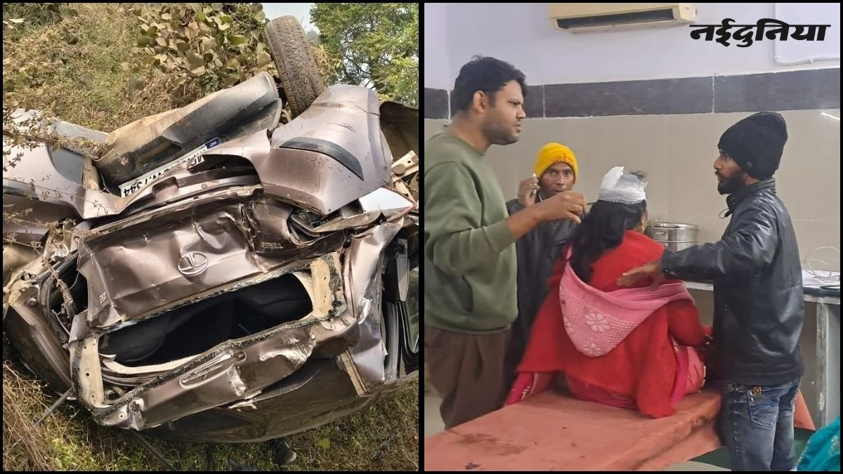 देवास में भीषण सड़क हादसा, अज्ञात वाहन ने कार को मारी टक्कर, एक की मौत, तीन घायल