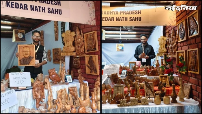 शहडोल के केदार साहू का दिल्ली हाट में जलवा, लकड़ी से बना 'डायबिटीज कप' बना आकर्षण का केंद्र, अब तक 200 से अधिक बिके