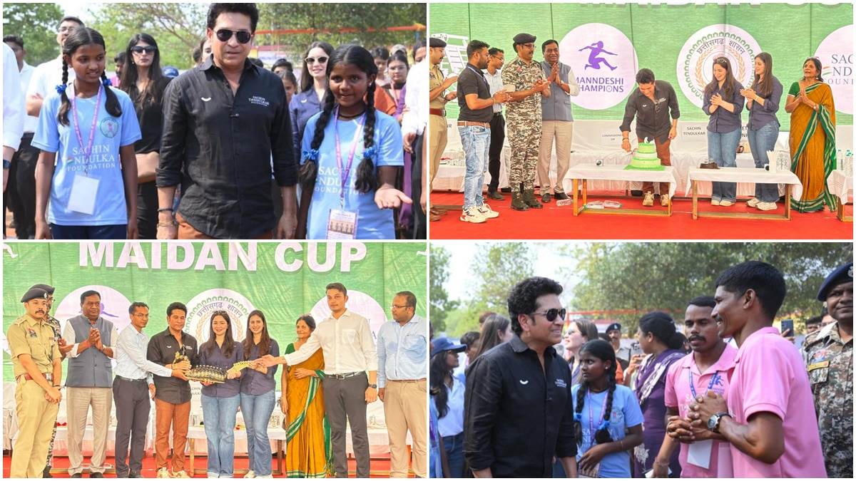 जन्मदिन से दो दिन पहले बस्तर पहुंचे सचिन तेंदुलकर, जहां कभी माओवाद का खौफ था उस दंतेवाड़ा में आदिवासी बच्चों संग काटा केक