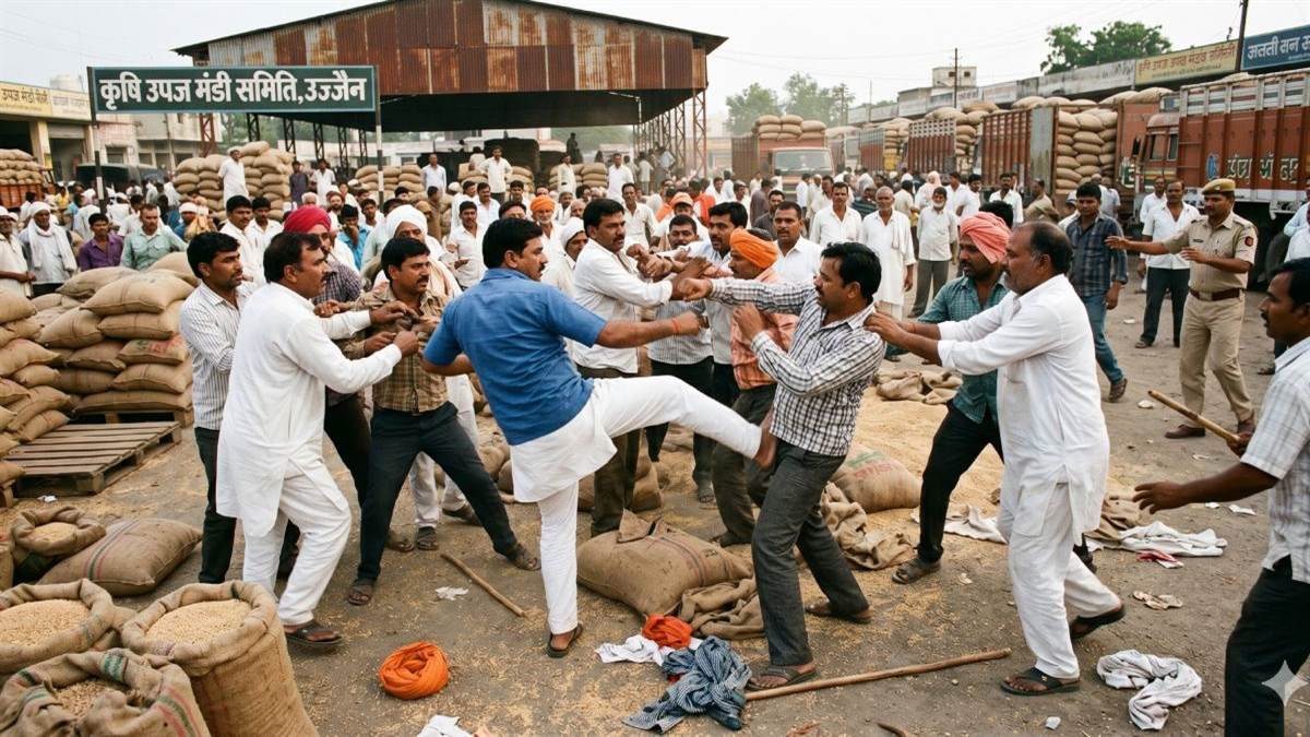 उज्जैन में अनाज खरीदी को लेकर व्यापारियों में जमकर चले लात-घूंसे, एक की मौत, पिता-पुत्र पर हत्या का केस