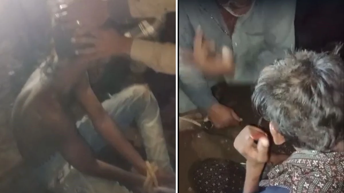 एमपी में भीड़तंत्र: दो युवकों को बेरहमी से पीटा, गोबर खिलाया, लड़कियों के कपड़े पहनाए… वीडियो वायरल