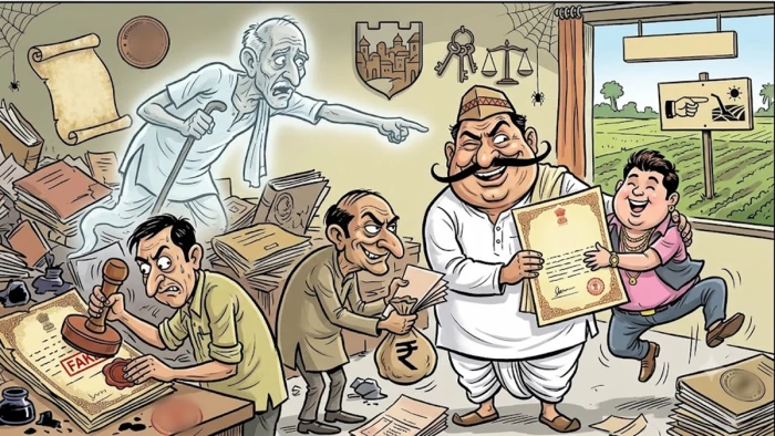 Ujjain News: सरपंच ने तहसीलदार-पटवारी की मिलीभगत से फर्जी वारिस खड़ा कर करोड़ों रुपये की जमीन बेटे के नाम से खरीदी
