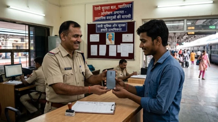 ग्वालियर में RPF ने चलाया ऑपरेशन 'अमानत', 40 हजार रुपए का मोबाइल बरामद कर यात्री को सुरक्षित लौटाया