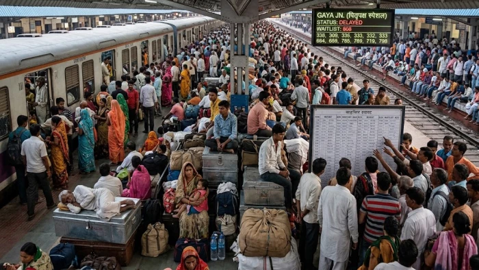 सुविधा का अभाव : श्राद्ध पक्ष में गयाजी जाने वाले श्रद्धालुओं का दबाव, इंदाैर-हावड़ा एक्सप्रेस में वेटिंग 100 पार