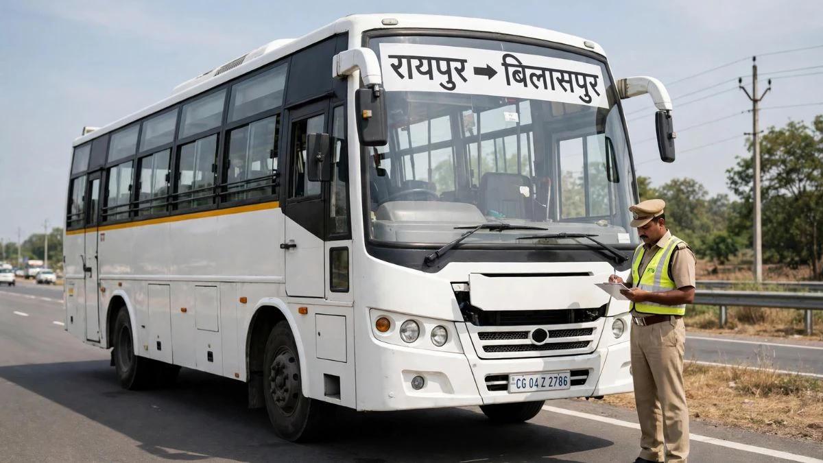 छत्तीसगढ़ में 170 बसों के परमिट रद, सुरक्षा नियम तोड़ने पर परिवहन विभाग सख्त, 300 को नोटिस