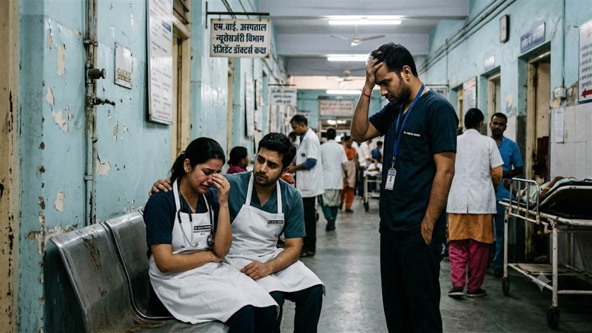 इंदौर में एमवाय अस्पताल के न्यूरो सर्जरी विभाग में रेजिडेंट डॉक्टरों को डराने-धमकाने और मानसिक रूप से प्रताड़ित करने का आरोप