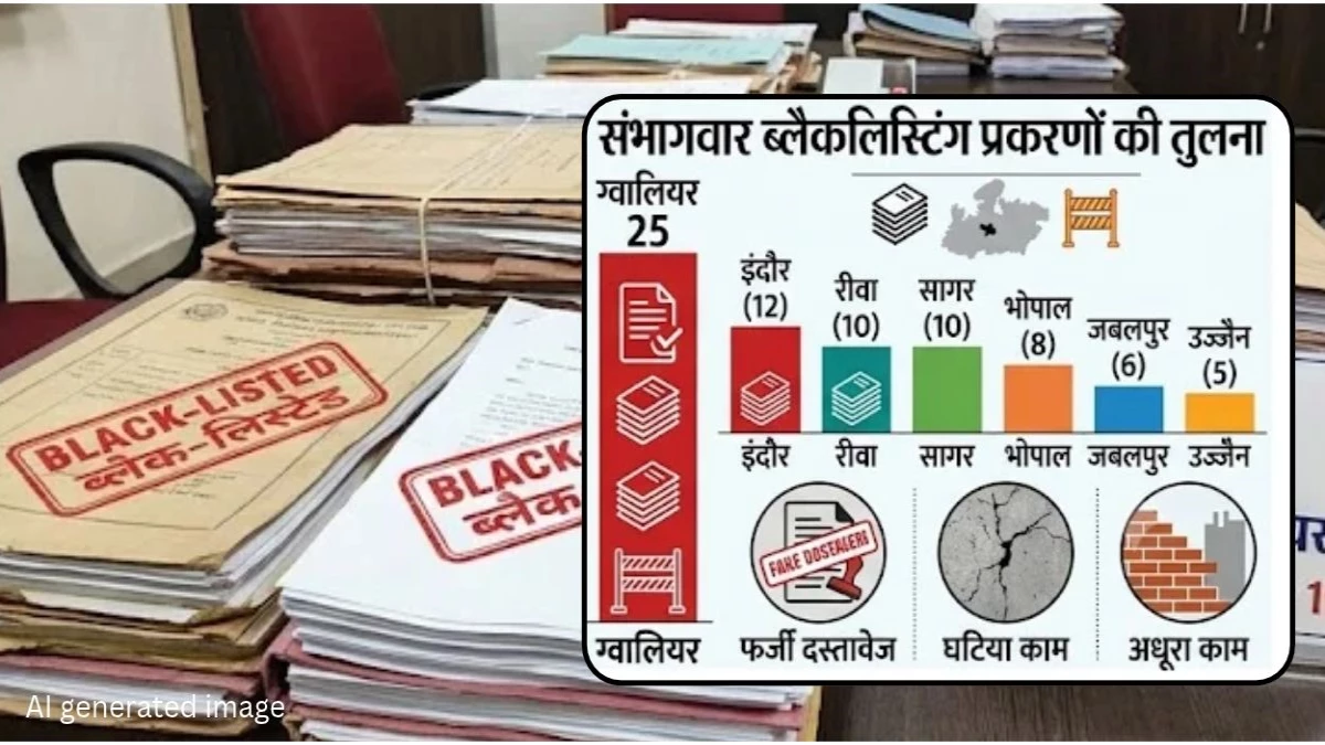 ठेकेदारों की ब्लैकलिस्टिंग में ग्वालियर MP में नंबर वन, अकेले नगर निगम के 19 मामले