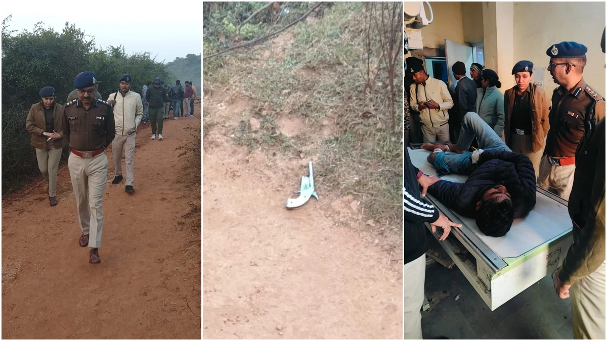 ग्वालियर पुलिस की बदमाश कपिल यादव के साथ मुठभेड़, पैर में गोली लगने के बाद अस्पताल में भर्ती करवाया