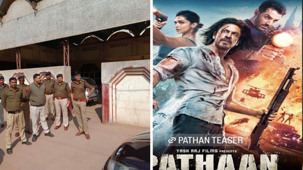 Pathan Film Row: भिलाई में पठान फिल्म का विरोध, सिनेमा हाल में पोस्‍टर फाड़ा, रायपुर में मल्टीप्लेक्स के बाहर कड़ी सुरक्षा