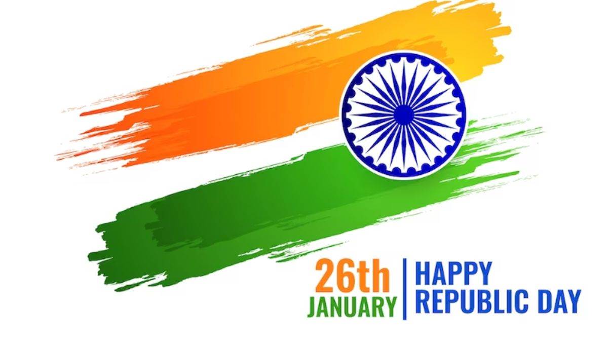 Happy Republic Day India social media post template in Hindi calligraphy in  hindi Gantantra Diwas Means Republic Day 34967603 Vector Art at Vecteezy