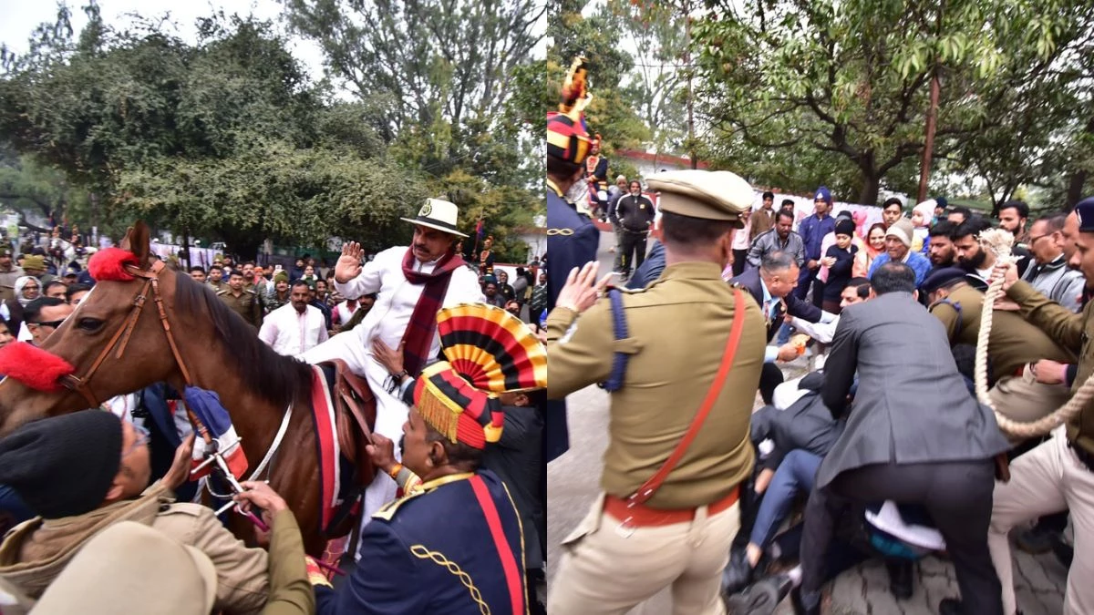 राहगिरी उत्सव में घोड़े से गिरे CM मोहन यादव
