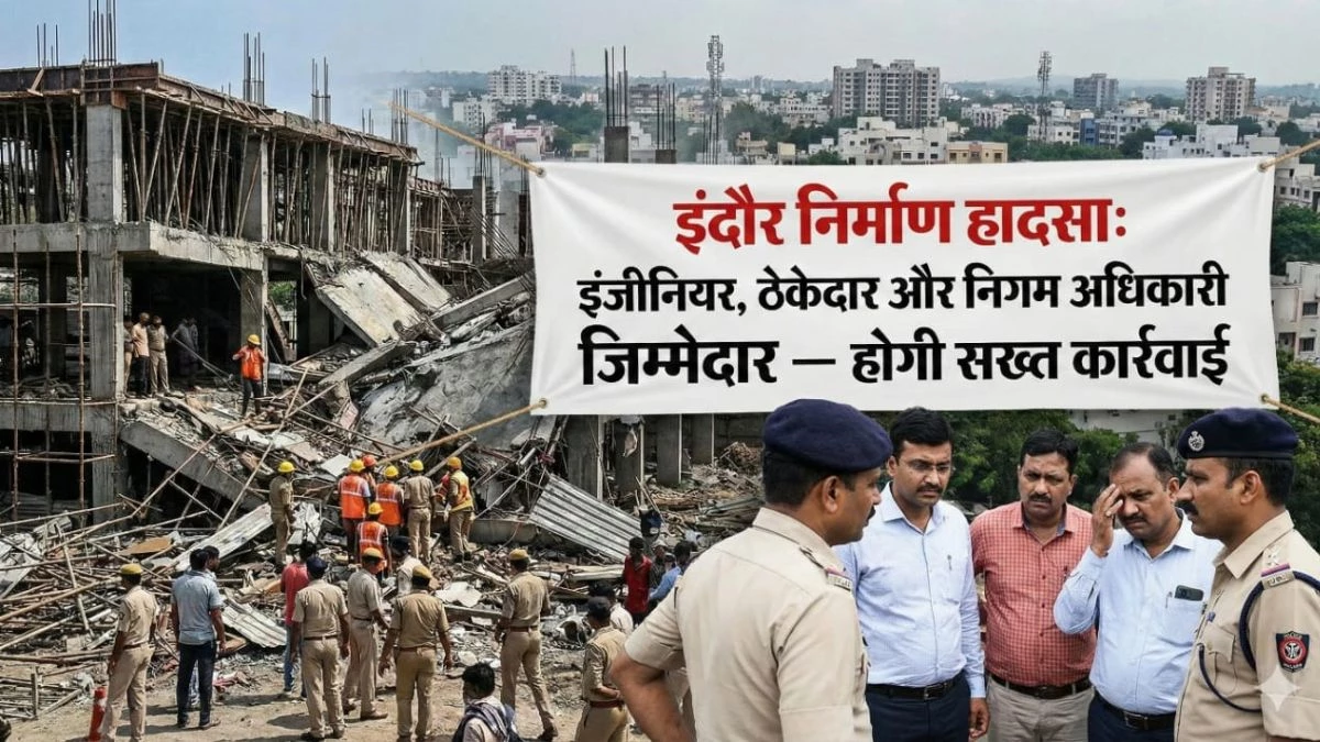 इंदौर निगमायुक्त का अल्टीमेटम, निर्माण स्थल पर हुई दुर्घटना तो इंजीनियर भी होंगे जिम्मेदार, ठेकेदार के साथ उन पर भी गिरेगी गाज