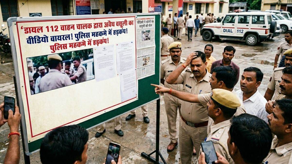 चाकघाट में अवैध वसूली का वीडियो वायरल, एसपी ने आरक्षक को किया लाइन हाजिर, डायल 112 के चालक पर भी गिरी गाज