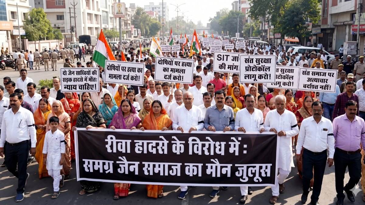 जैन साध्वियों की मौत पर आक्रोश, इंदौर-रतलाम सहित पूरे MP में मौन रैली, दोषियों पर हत्या का केस दर्ज करने की मांग