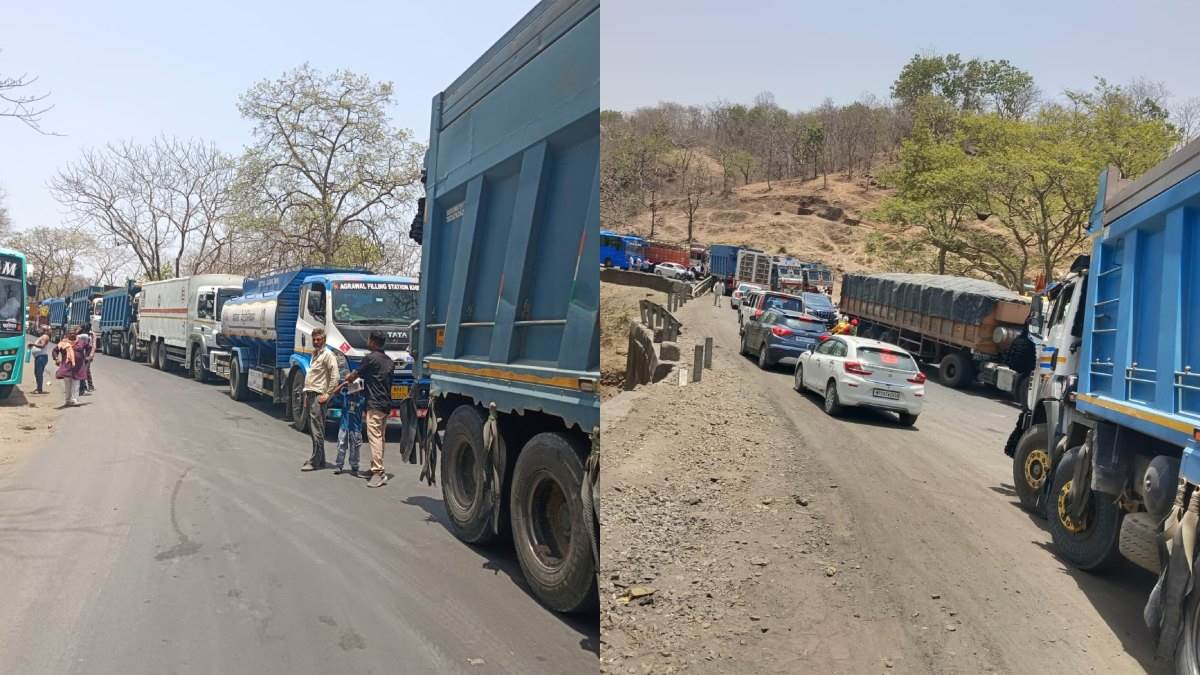 देवास में इंदौर-बैतूल हाईवे पर लगा जाम, 2.5 घंटे थमे पहिए, गर्मी में पानी को...