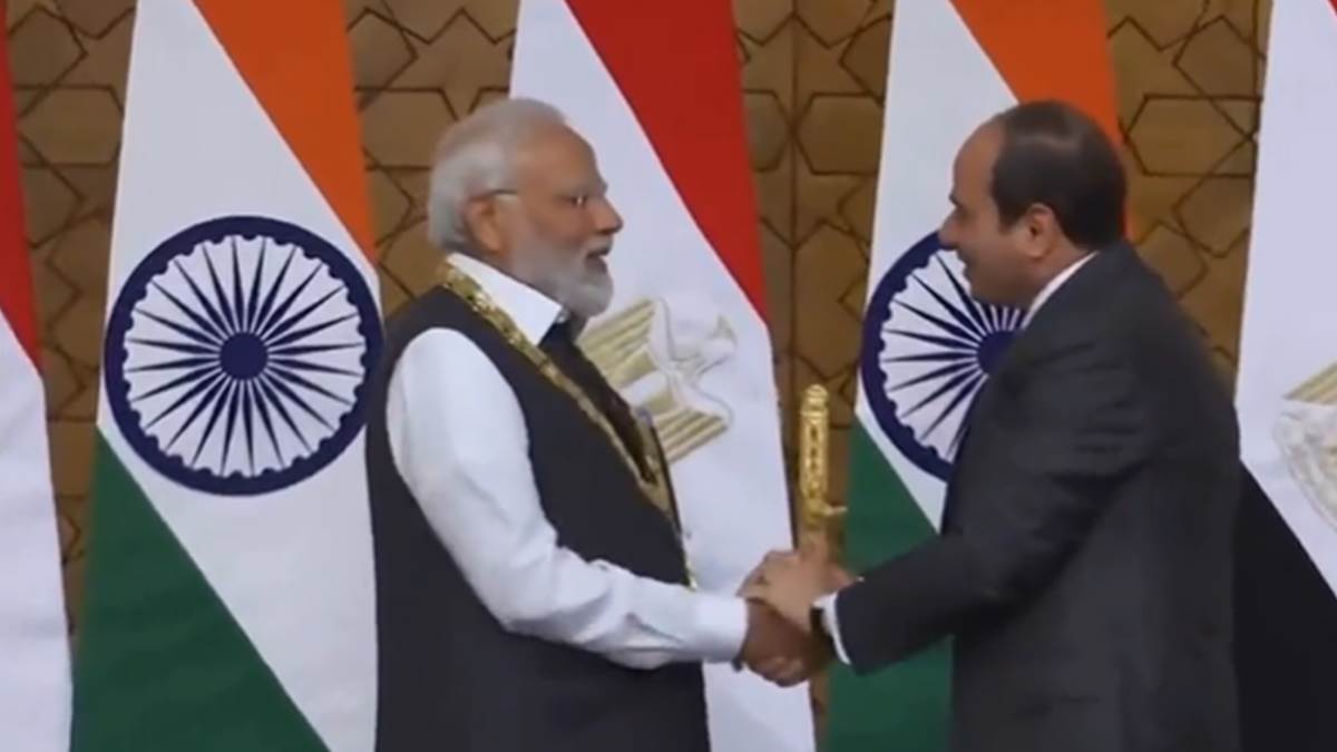 Egypt: काहिरा में प्रधानमंत्री मोदी को मिला मिस्र का सर्वोच्च राजकीय सम्मान 'ऑर्डर ऑफ नाइल'