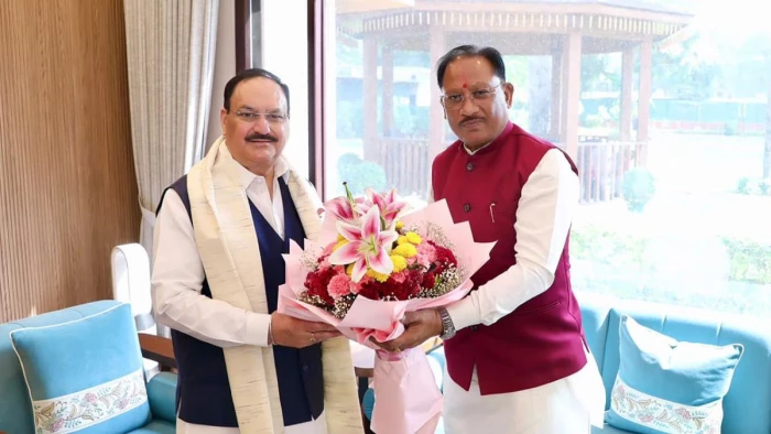 किसानों के हित में बड़ा कदम : दिल्ली में CM साय ने नड्डा से की मुलाकात, नैनो यूरिया-डीएपी को मिलेगा बढ़ावा