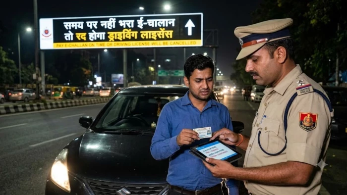यातायात पुलिस की नई गाइडलाइन: समय पर नहीं भरा ई-चालान तो रद होगा ड्राइविंग लाइसेंस, नीलाम हो सकती है गाड़ी