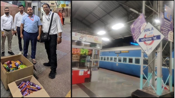 भोपाल में रेलवे स्टेशनों और ट्रेनों में अनाधिकृत वेंडरों पर शिकंजा, 30 से अधिक पर कार्रवाई, 12 टीमों ने की छापेमारी