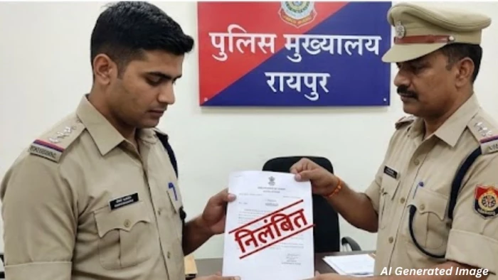 रायपुर में जबरन वसूली की शिकायत में प्रोविजनल सब इंस्पेक्टर निलंबित, राखी थाने के अपराध की विवेचना में पद के दुरुपयोग का आरोप