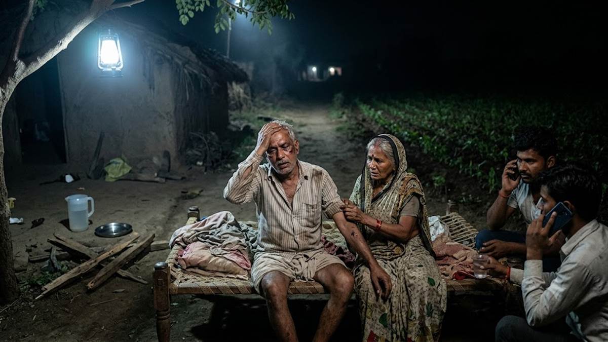 मंदसौर में खेत पर सो रहे पति की हत्या, पत्नी की हालत गंभीर, बेटे का आरोप- मां के आभूषण गायब
