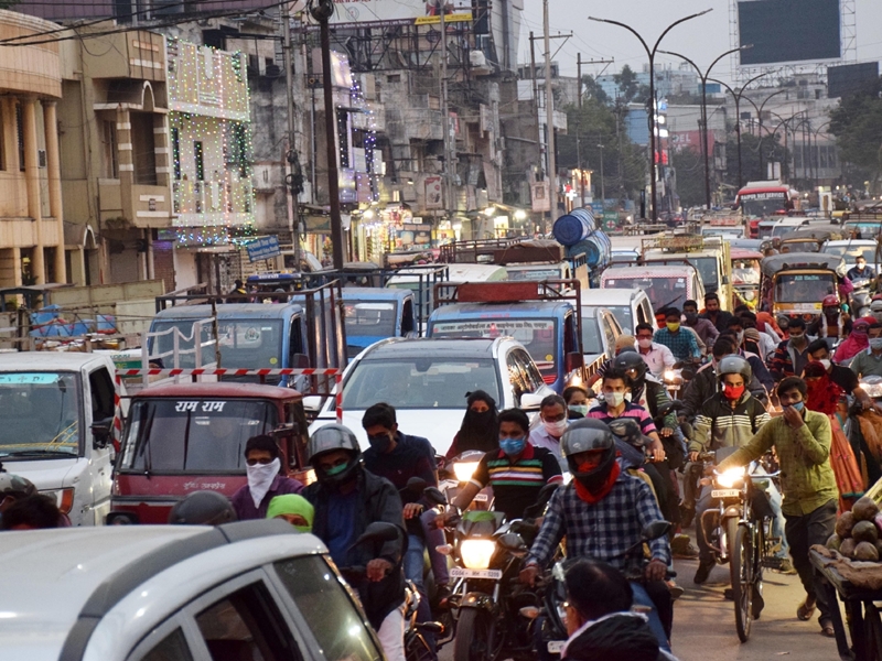raipur taffic jam