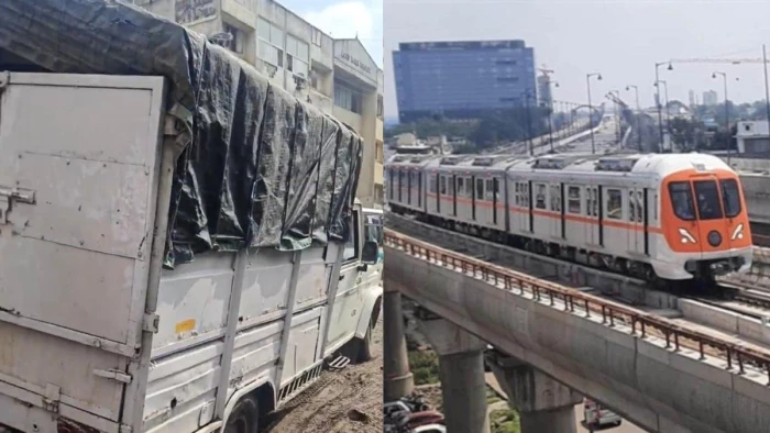 भोपाल में मेट्रो प्रोजेक्ट के बेरिकेड्स से सड़कें संकरी, गड्ढों में फंस रहीं गाडियां, कांग्रेस ने जारी किया VIDEO