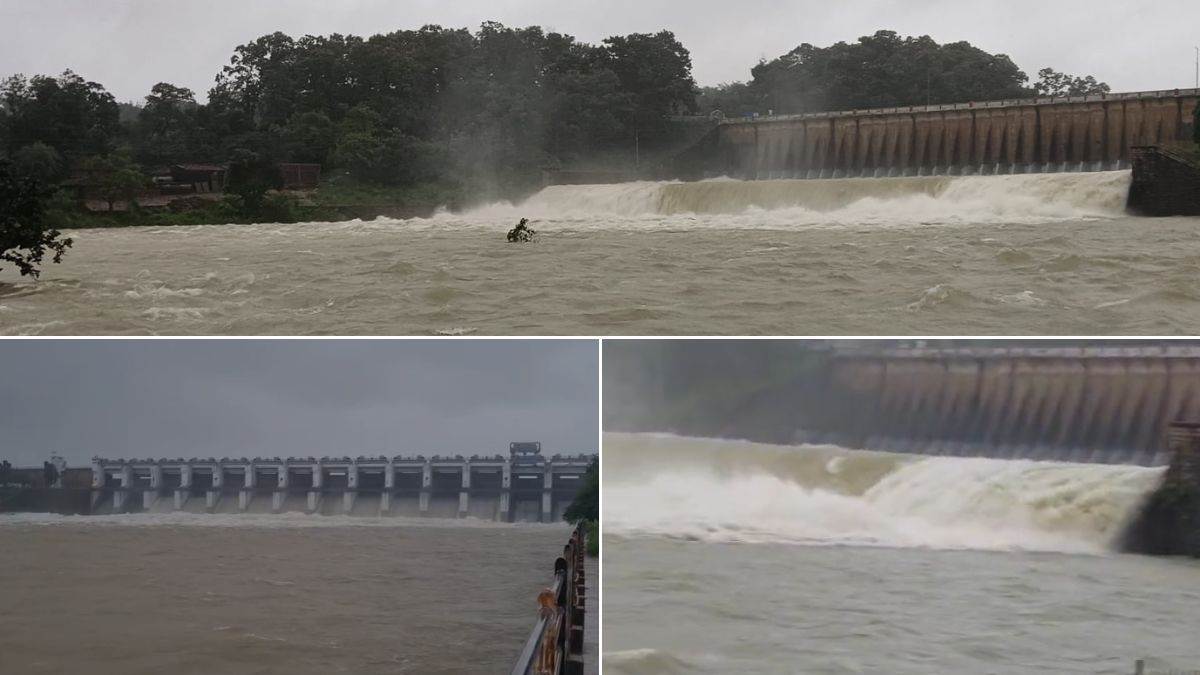 धमतरी में लगातार बारिश से डैम लबालब, गंगरेल के 10 गेट खुले, 54,000 क्यूसेक पानी महानदी में छोड़ा; गांवों में अलर्ट