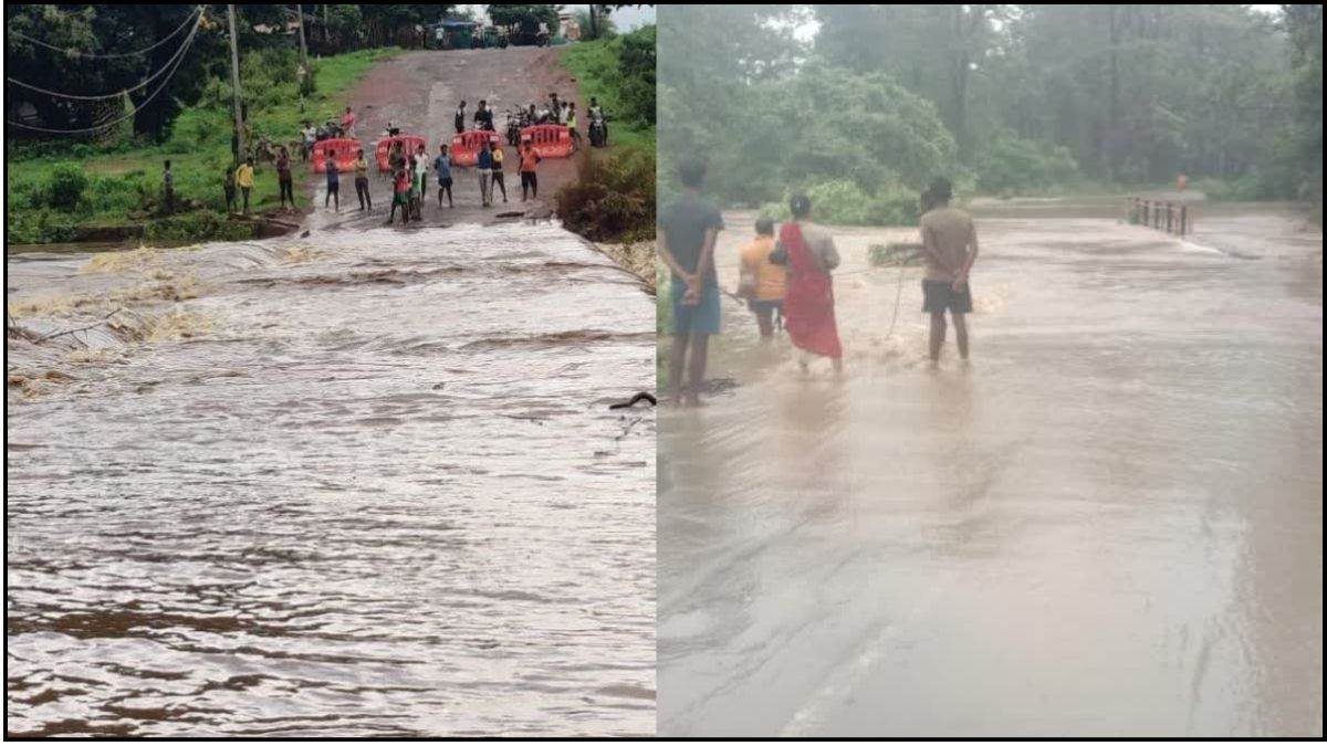 नारायणपुर-ओरछा मार्ग बंद, अबूझमाड़ का जिला मुख्यालय से संपर्क कटा, उफान पर नदी-नाले; ग्रामीण परेशान