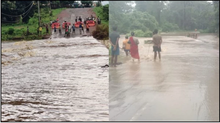 नारायणपुर-ओरछा मार्ग बंद, अबूझमाड़ का जिला मुख्यालय से संपर्क कटा, उफान पर नदी-नाले; ग्रामीण परेशान