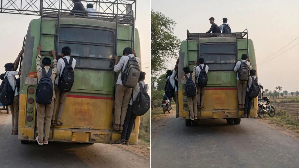 छतरपुर में मौत की सवारी! बस के पीछे लटके स्कूली बच्चे, देखकर कांप जाएगी आपकी रूह; वीडियो वायरल